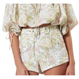 Charlie Holiday Kelley Shorts Floral Linen Blend 6
